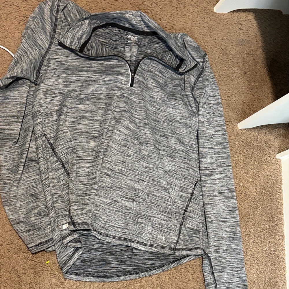 Gray Quarter-Zip Pullover